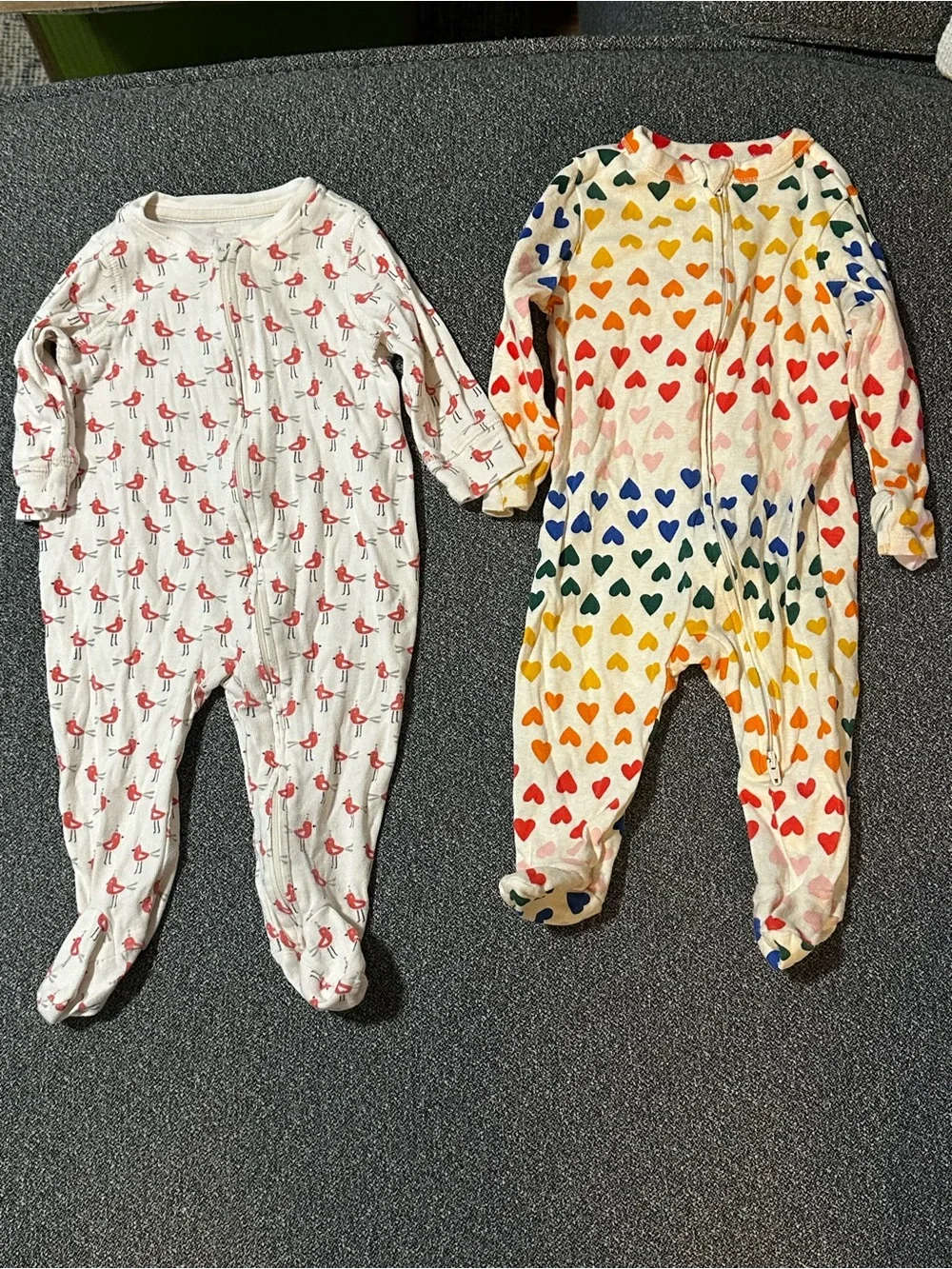 Baby Zip-Up Sleepers 3 & 6 months